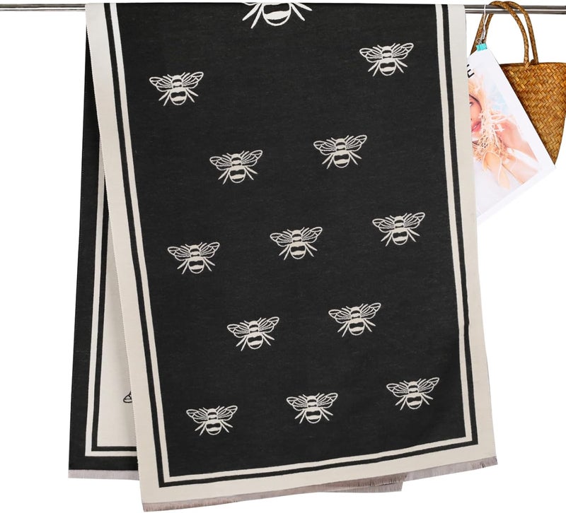 EXTREE Scarfs for Women Pashmina Silky Shawl Wrap for Evening Dressing Blanket Open Front Poncho Cape - Image 4